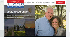 Desktop Screenshot of mikethompsonforcongress.com